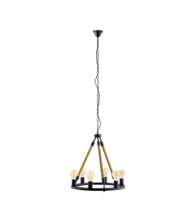 Findlay 6 Lamp Multi Arm Pendant Ceiling Light Black