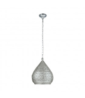Melilla Dome Pendant Ceiling Light Silver-1