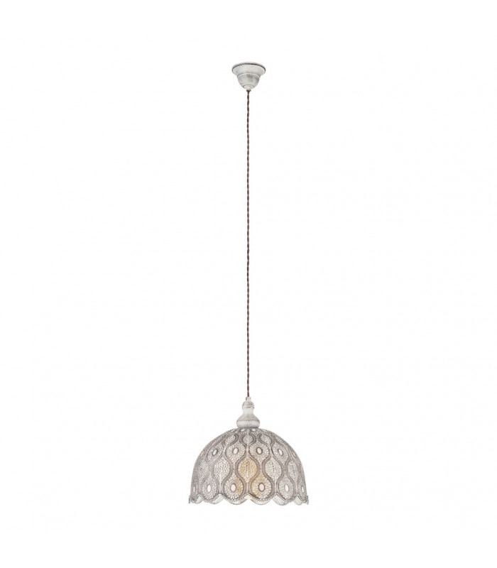 Talbot Dome Pendant Ceiling Light White-Antique