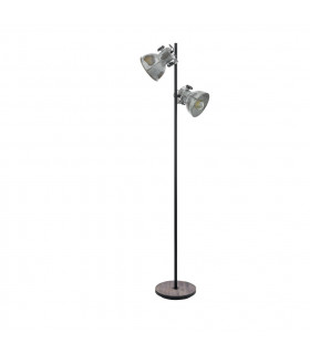 Barnstaple 2 Lamp Multi Arm Floor Lamp Brown-Patina Black