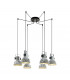 Barnstaple 6 Lamp Cluster Pendant Ceiling Light Brown-Patina Black