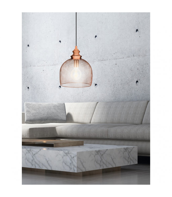 Straiton Dome Pendant Ceiling Light Copper-2