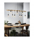 Townshend 9 Lamp Straight Bar Pendant Ceiling Light Brown Black-2