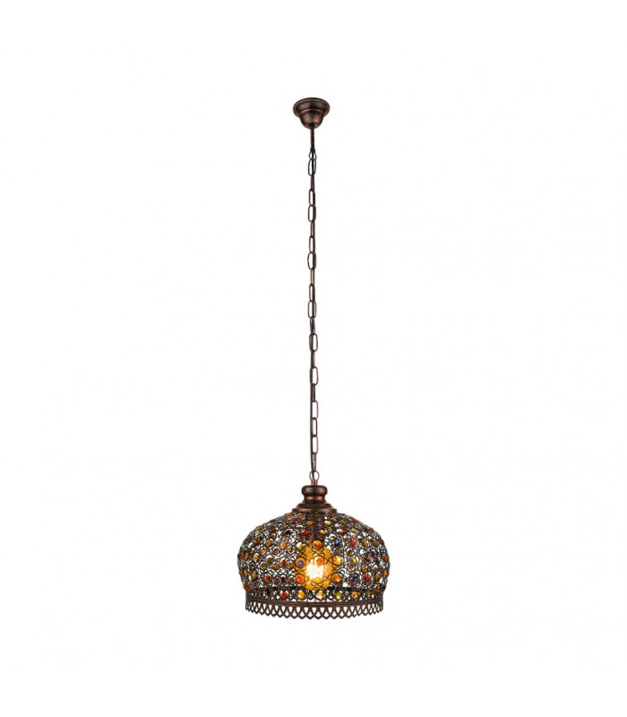 Jadida Dome Pendant Ceiling Light Copper-Coloured Antique-1