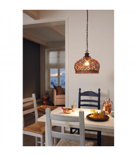 Jadida Dome Pendant Ceiling Light Copper-Coloured Antique-2