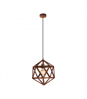 Embleton Wire Frame Pendant Ceiling Light Copper-Antique