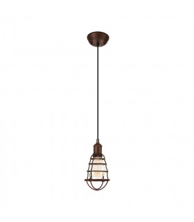 Port Wire Frame Pendant Ceiling Light Antique-Brown-1