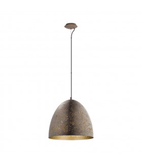 Safi Dome Pendant Ceiling Light Brown Gold