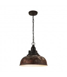 Grantham Dome Pendant Ceiling Light Antique-Brown Beige