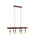 Townshend 6 Lamp Straight Bar Pendant Ceiling Light Antique-Brown-1