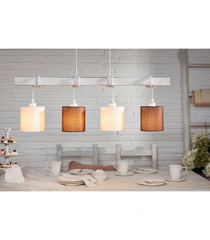 Townshend 4 Lamp Straight Bar Pendant Ceiling Light White-Patina-2