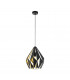 Carlton Wire Frame Pendant Ceiling Light Black Gold-1