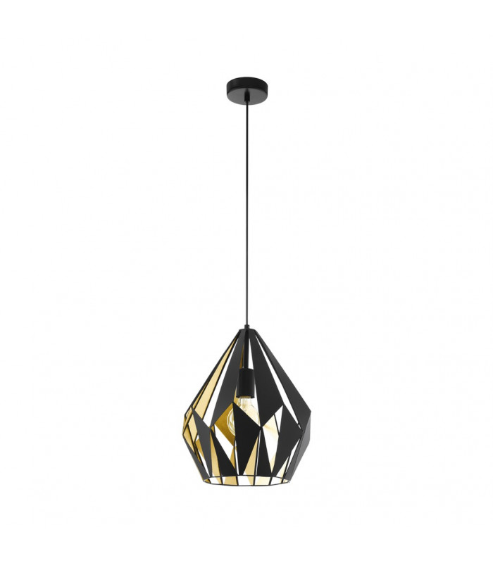 Carlton Wire Frame Pendant Ceiling Light Black Gold-1