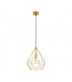 Carlton Wire Frame Pendant Ceiling Light Gold-Coloured