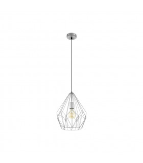 Carlton Wire Frame Pendant Ceiling Light Silver