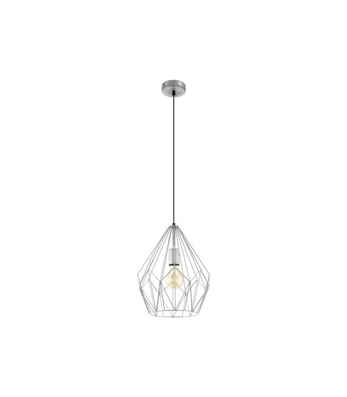 Carlton Wire Frame Pendant Ceiling Light Silver