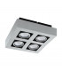 Loke 4 Lamp Surface Mounted Downlight Brushed Aluminium Chrome Black-1