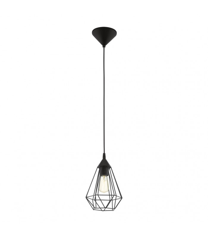 Tarbes Wire Frame Pendant Ceiling Light Black-1
