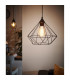 Tarbes Wire Frame Pendant Ceiling Light Black-2