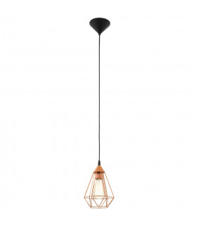 Tarbes Wire Frame Pendant Ceiling Light Black-1