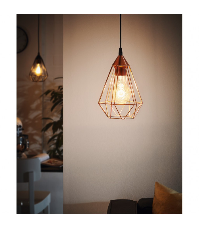 Tarbes Wire Frame Pendant Ceiling Light Black-2