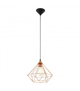 Tarbes Wire Frame Pendant Ceiling Light Black-1