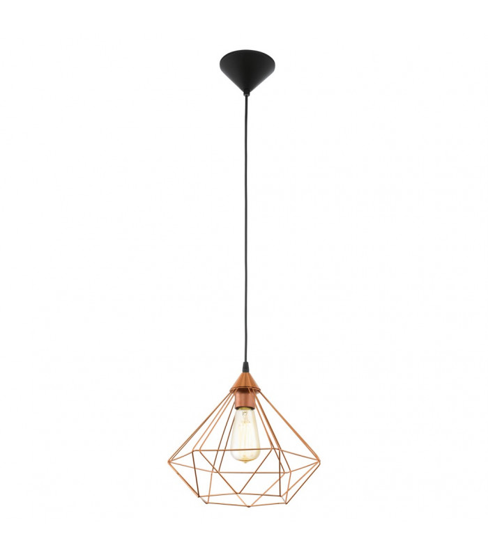 Tarbes Wire Frame Pendant Ceiling Light Black-1