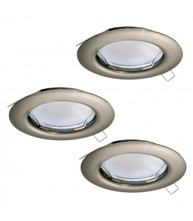 Peneto Recessed Downlight Satin Nickel - 3 Pack-1