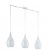 Razoni 3 Lamp Straight Bar Pendant Ceiling Light White