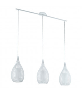 Razoni 3 Lamp Straight Bar Pendant Ceiling Light White