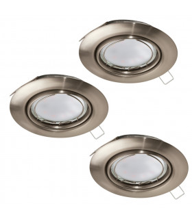 Peneto Recessed Downlight Satin Nickel - 3 Pack
