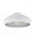 Mogano Bowl Semi Flush Ceiling Light White Silver-1
