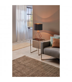 Pedregal Table Lamp With Round Shade Copper-2