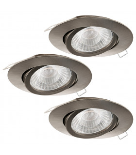 Tedo Recessed Downlight Satin Nickel - 3 Pack 3 Step Dimming