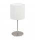 Pasteri Table Lamp With Round Shade Satin Nickel