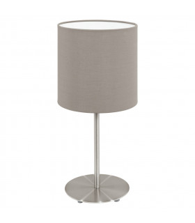 Pasteri Table Lamp With Round Shade Satin Nickel-1