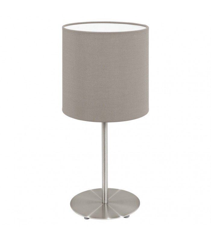 Pasteri Table Lamp With Round Shade Satin Nickel-1