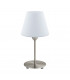 Damasco Table Lamp With Round Tapered Shade Satin Nickel