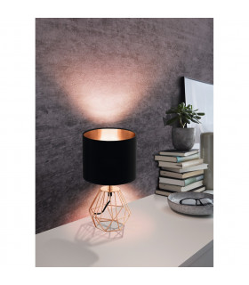 Carlton Table Lamp With Round Shade Copper-2