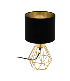 Carlton Table Lamp With Round Shade Brass-1