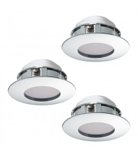 Pineda Led Outdoor Recessed Downlight Chrome - 3 Pack