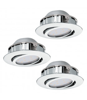 Pineda Led Outdoor Recessed Downlight Chrome - 3 Pack