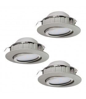 Pineda Led Outdoor Recessed Downlight Satin Nickel - 3 Pack