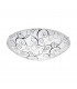 Margitta Led Patterned Glass Flush Ceiling Light White