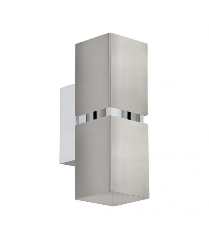 Passa 2 Lamp Up & Down Wall Light Satin Nickel Chrome