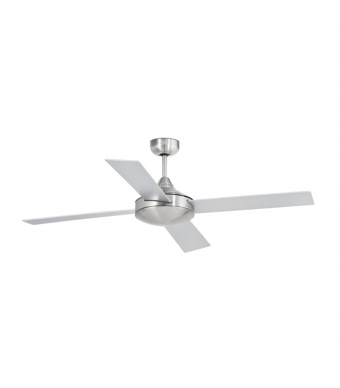 Large Ceiling Fan Without Light Matt Nickel, Grey, Maple - 1