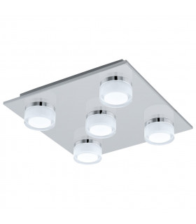 Romendo Led 5 Lamp Bathroom Ceiling Light Chrome IP44