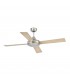 Large Ceiling Fan Without Light Matt Nickel, Grey, Maple - 2