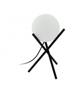 Castellato Globe Table Lamp Black