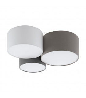 Pastore 3 Lamp Cylindrical Ceiling Light White